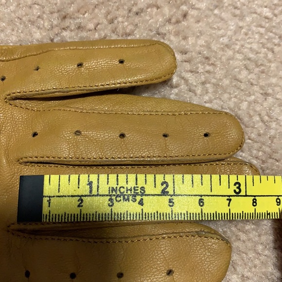 Genuine Leather Mustard Yellow Gloves Size Small - Picture 7 of 7